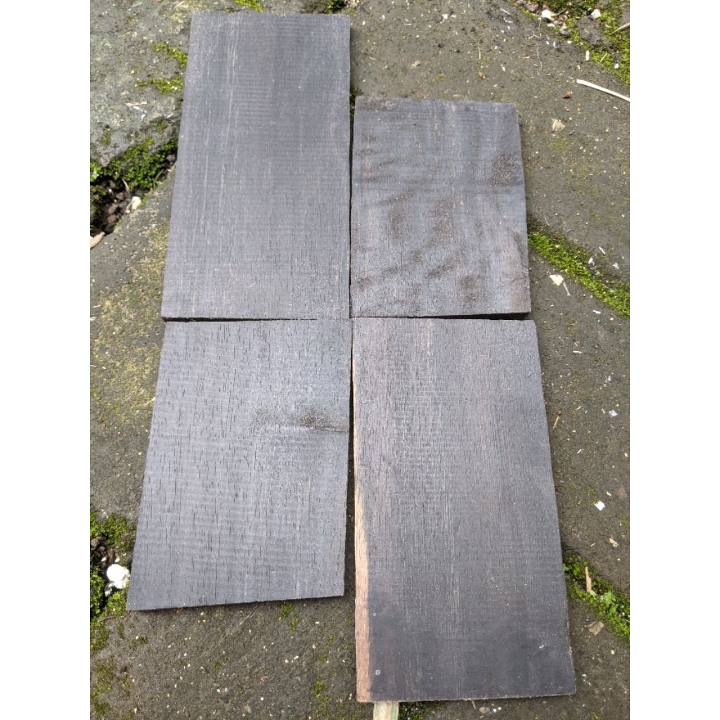 papan eboni black ebony hitam 7mm x 7 x 16 - 20 cm