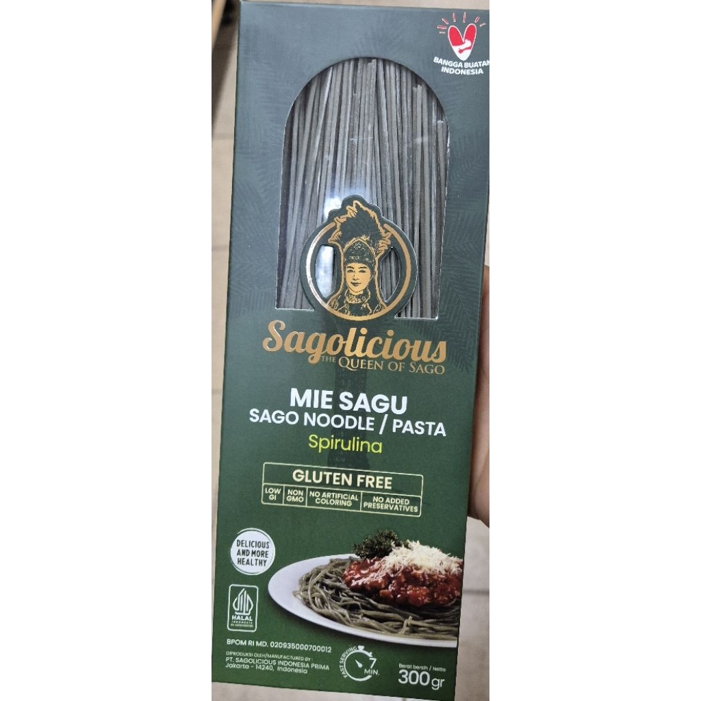 

Mie Sagu Spirulina Potong SAGOLICIOUS Sago Noodle Spirulina Cutting 300g - RM (Can Use Vegan / Dapat Untuk Vegetarian).
