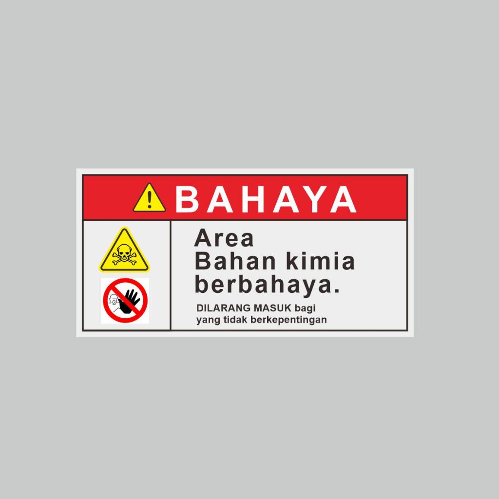

Stiker Bahaya Area Bahan Kimia