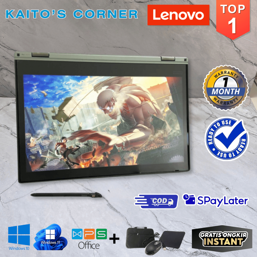 [Bekas] Laptop Lenovo YOGA L380/L390 CORE i3/i5/i7 GEN 8 | BISA LIPAT 360 | MURAH BERGARANSI