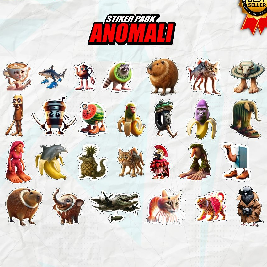 

STICKER ANOMALI VIRAL-STICKER ANOMALI BIJIAN TERMURAH-STICKER CUTTING HELM/LAPTOP/CASING/GITAR