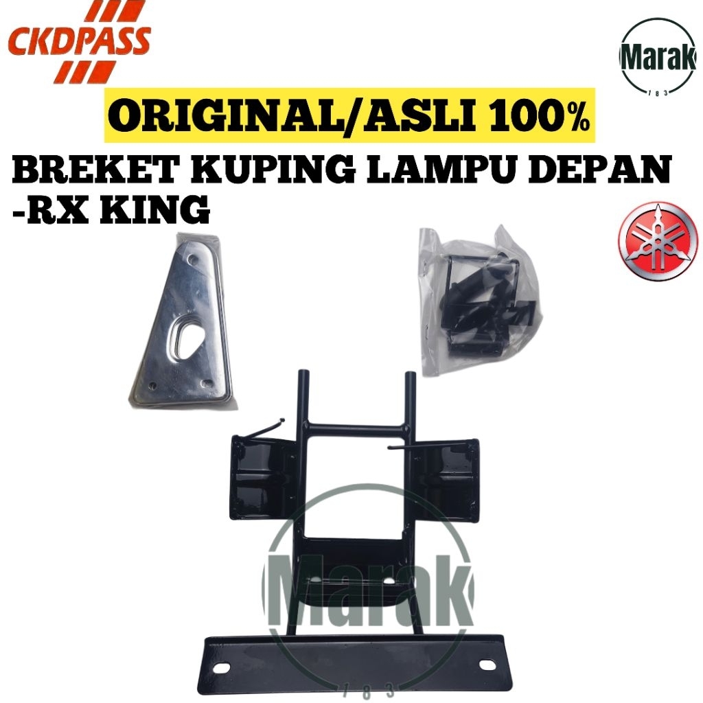 Breket Kuping Lampu Depan Bulat RX King New 2008 + Dudukan Plat Nomor PREMIUM CKDPASS
