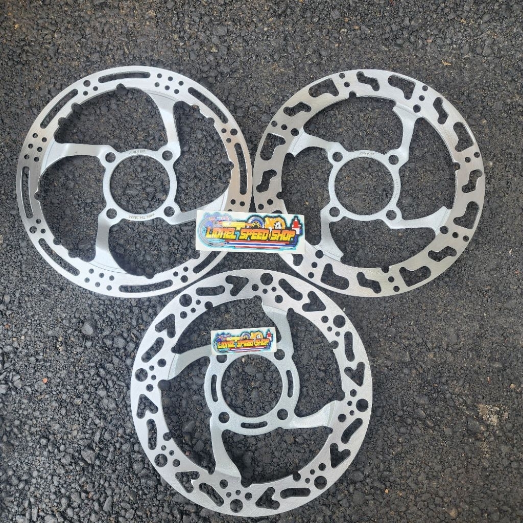 Piringan cakram disk sunstar rotor supra x 125 kharisma 220mm wave lubang baut 4