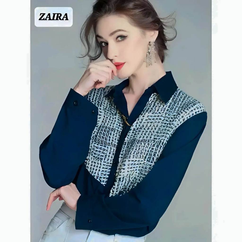Kemeja Kattun silk cantik bkk motif karpet kuda
