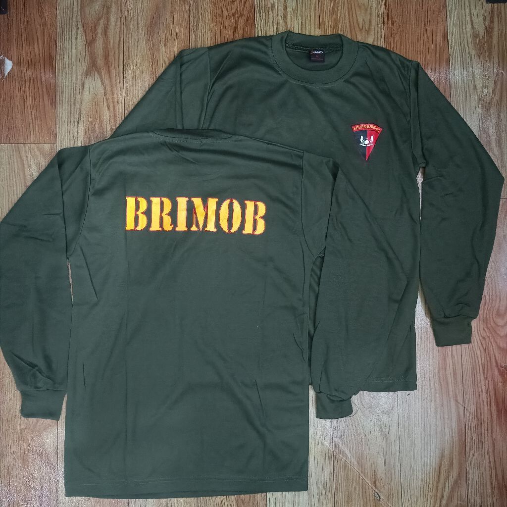 Kaos Hijau Brimob Panjang / PDO Hijau Brimob Panjang / Kaos Brimob Panjang