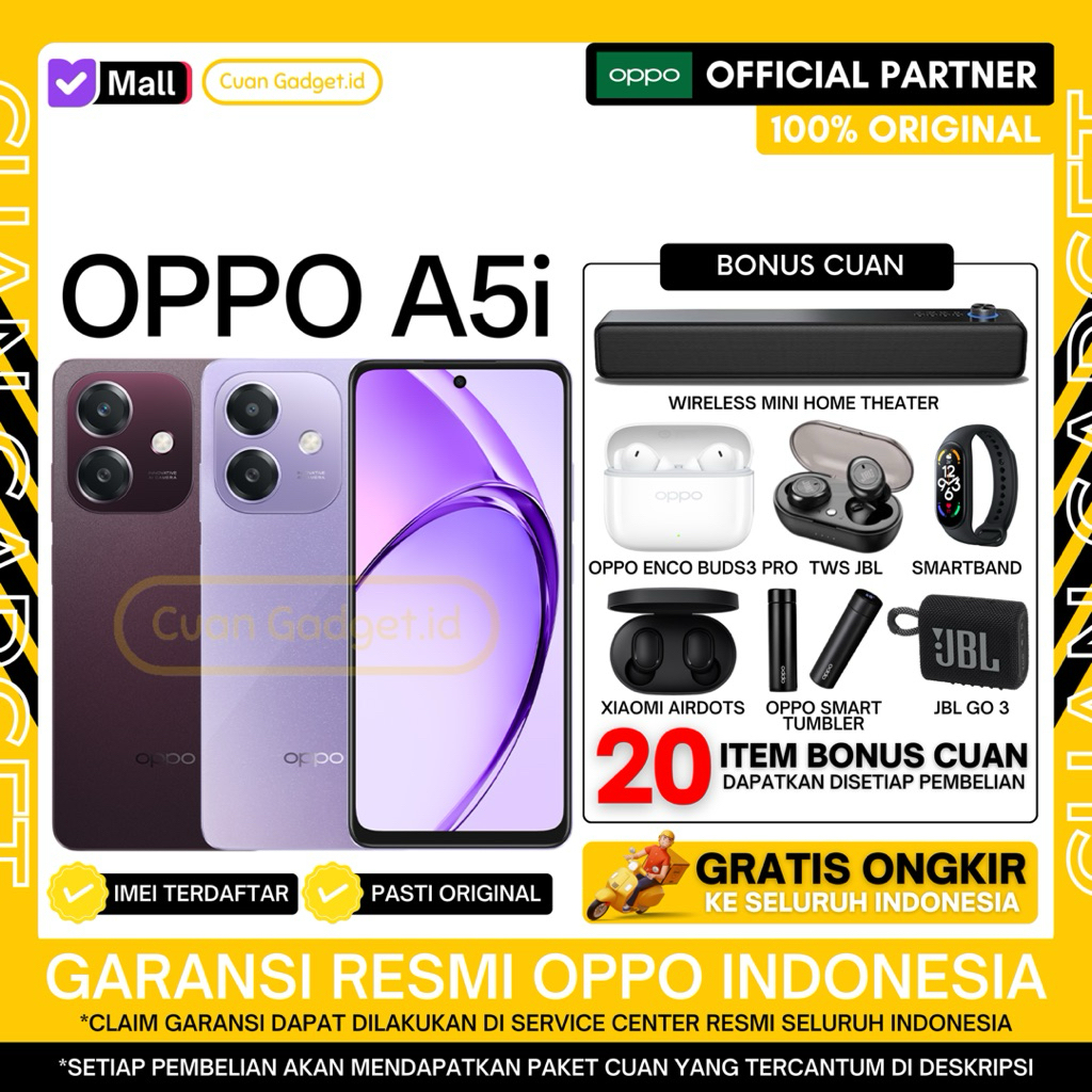 OPPO A5i 4/128 OPPO A5 i 4/128 OPPO A 5i 4/128 OPPOA5i 4/128 GARANSI RESMI INDONESIA