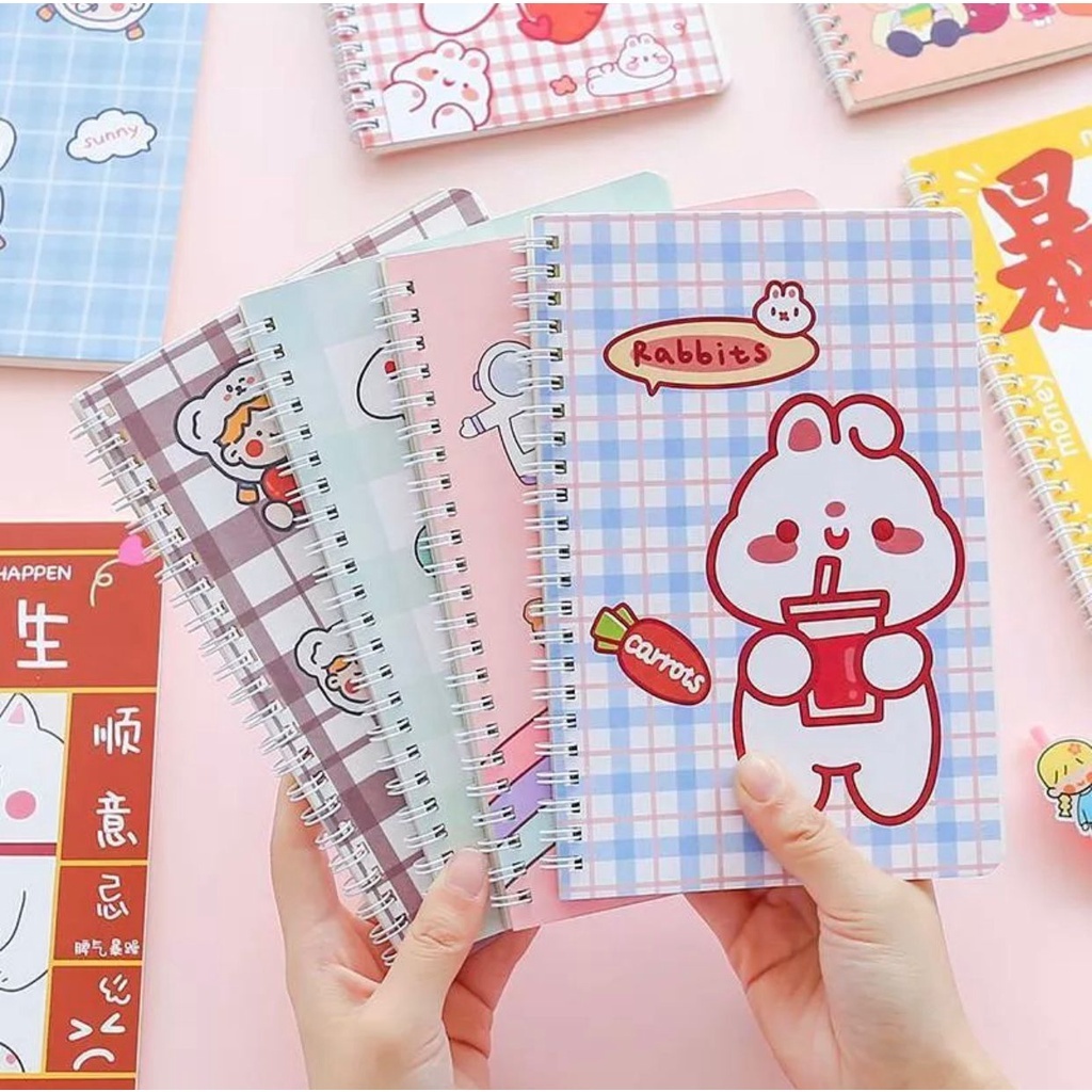 

SJStore_ Notebook A5 Buku Tulis Spiral Motif Lucu Aesthetic