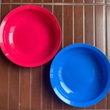 cressendo plate biru pink tupperware