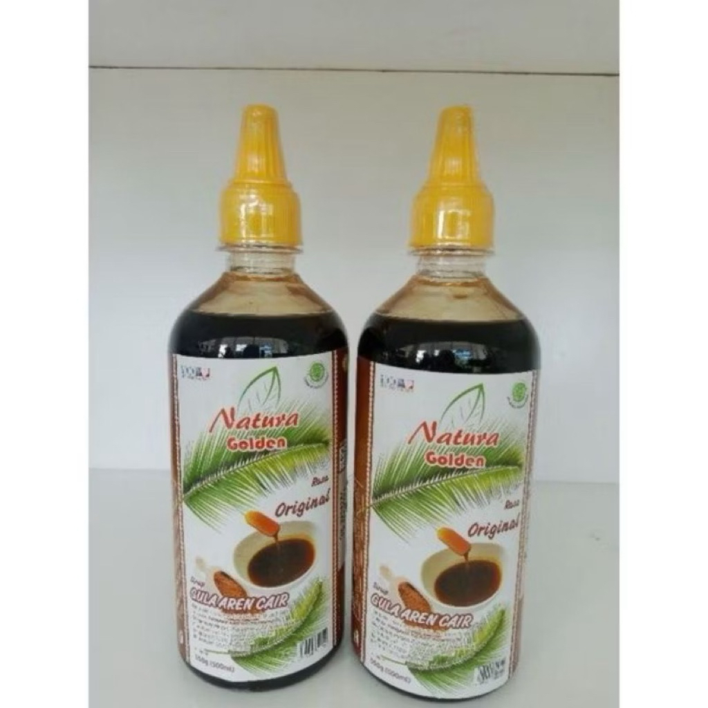 

Gula Aren Cair Original dan Caramel Natura Golden 500ml