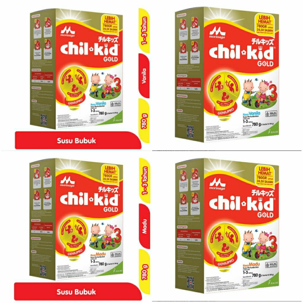 

Morinaga Chil Kid 3 Gold Susu Bubuk Pertumbuhan Anak 1-3 Tahun Madu/Vanila 780g