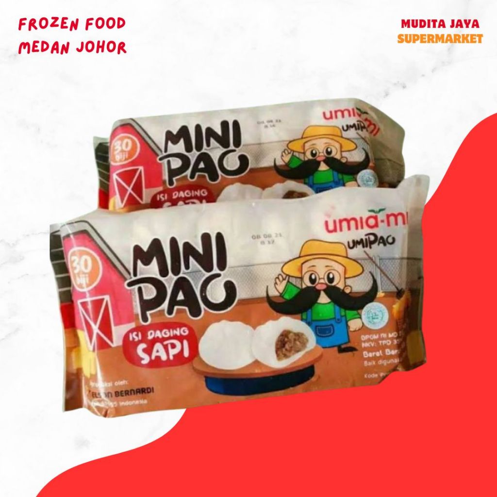 

Umiami Mini Pao Daging Sapi 480gr, Bakpao Mini isi 30 Halal