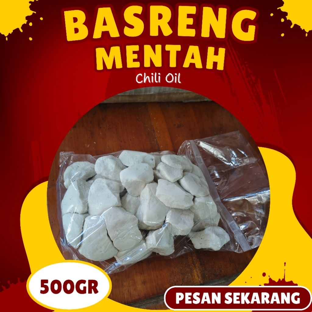 

BASRENG MENTAH CHILI OIL 500GR BASRENG MENTAH 1/2 KG MURAH