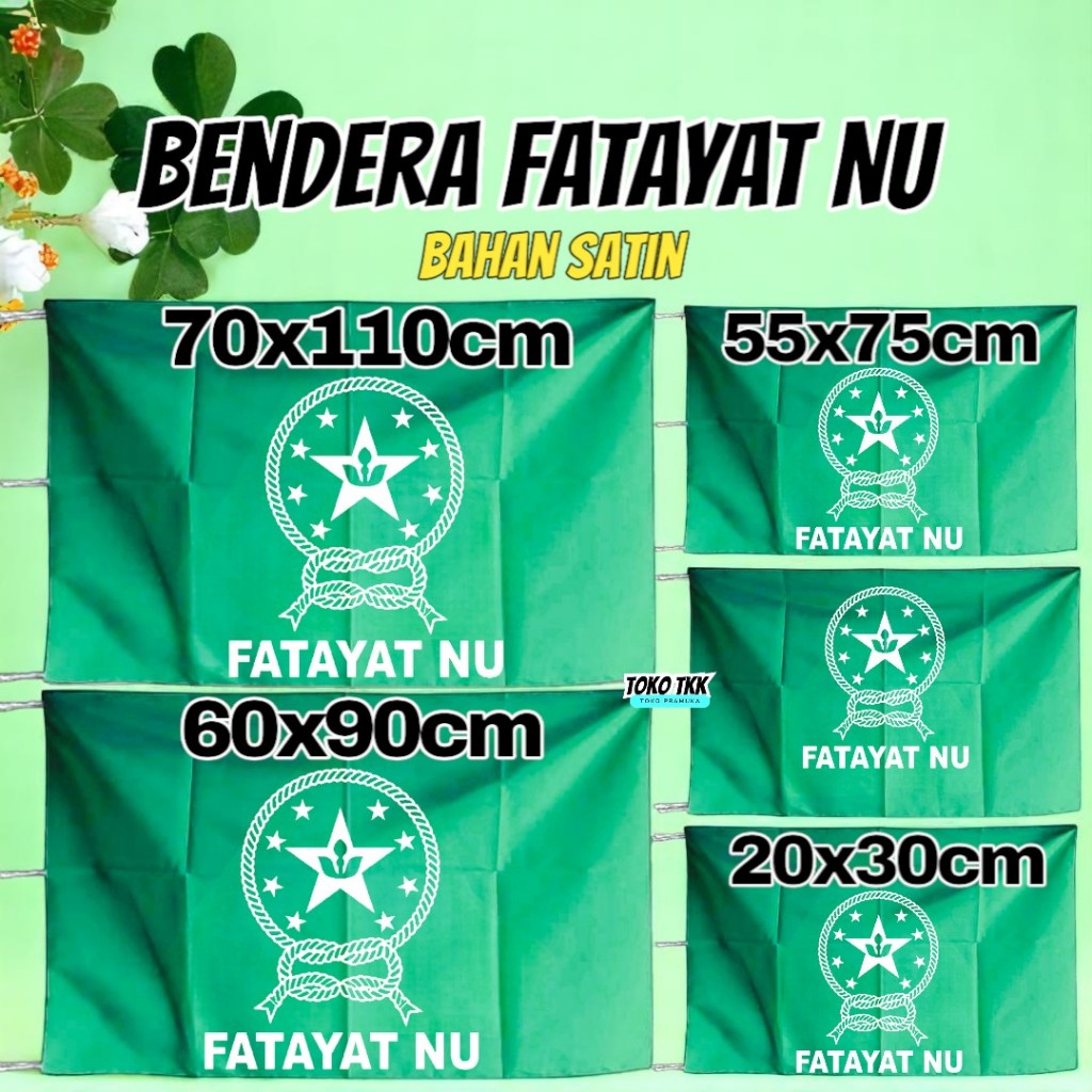 Bendera Fatayat Nu bahan satin