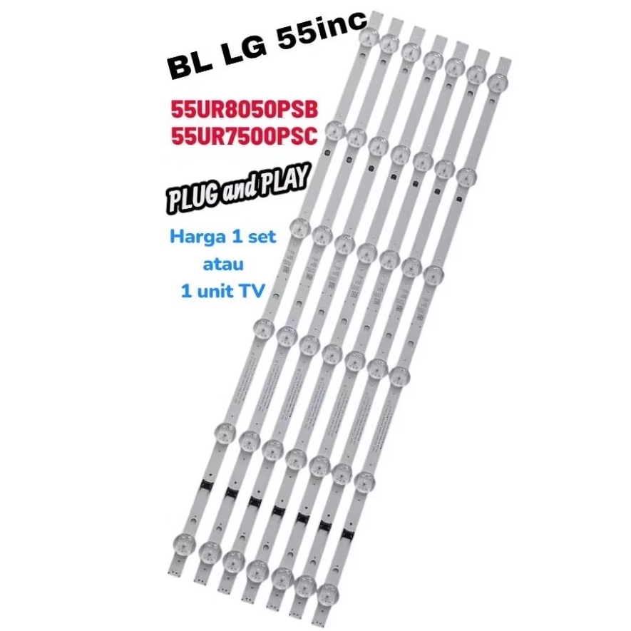 BL - BEKLITE - BACKLIGHT TV LG 55UR8050PSB - 55UR8050 - LAMPU TV LG 55 INC ORIGINAL