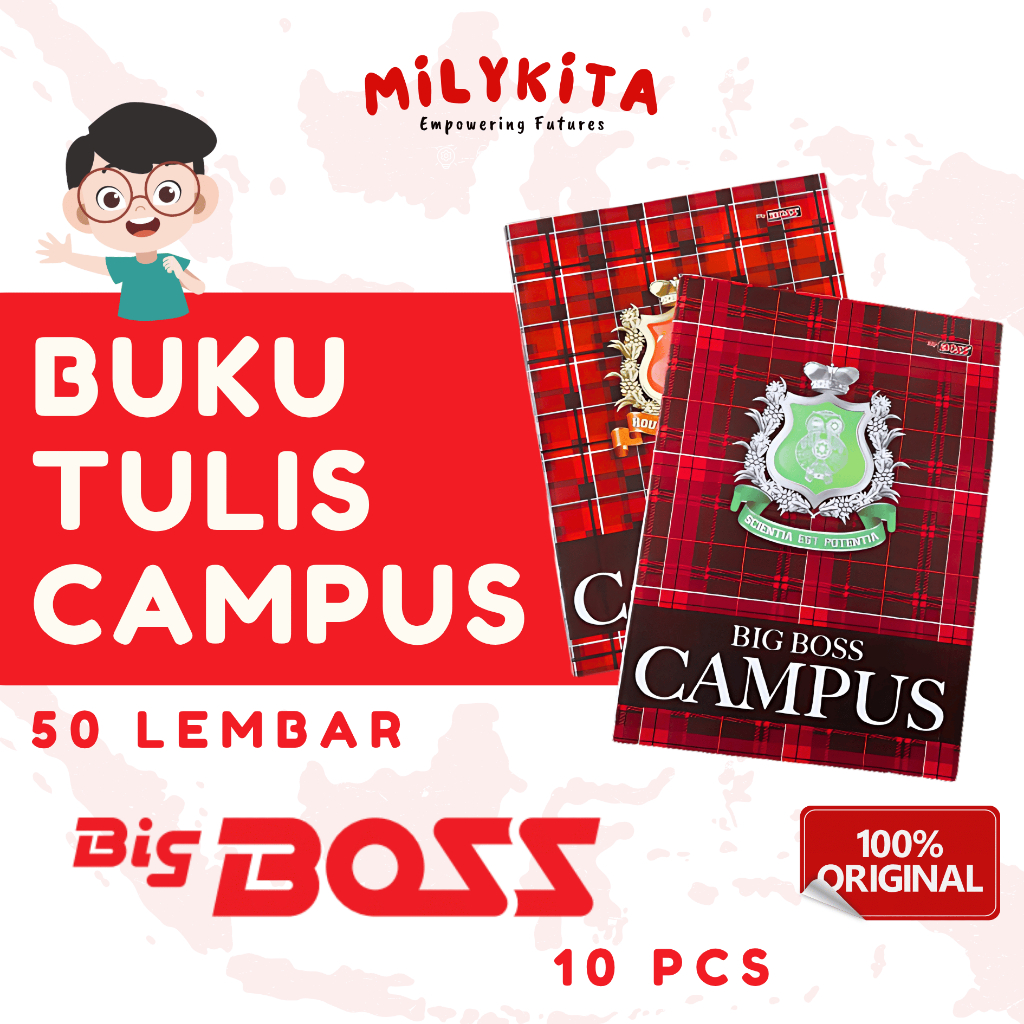 

Buku Tulis Campus 50 Lembar Boxy Big Boss Besar 10 Pcs
