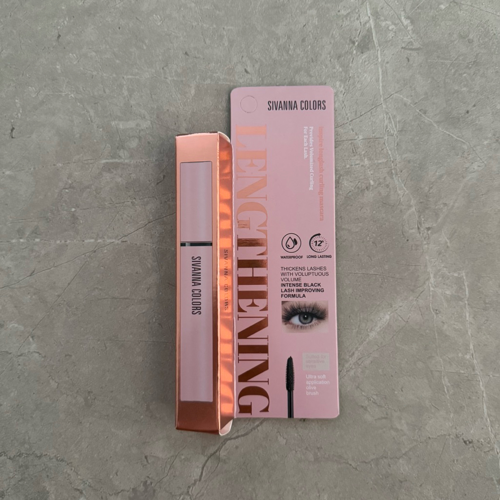 𝙉𝙀𝙒 SIVANNA COLOURS LENGTHENING MASCARA WATERPROOF LONG LASTING 12HOURS