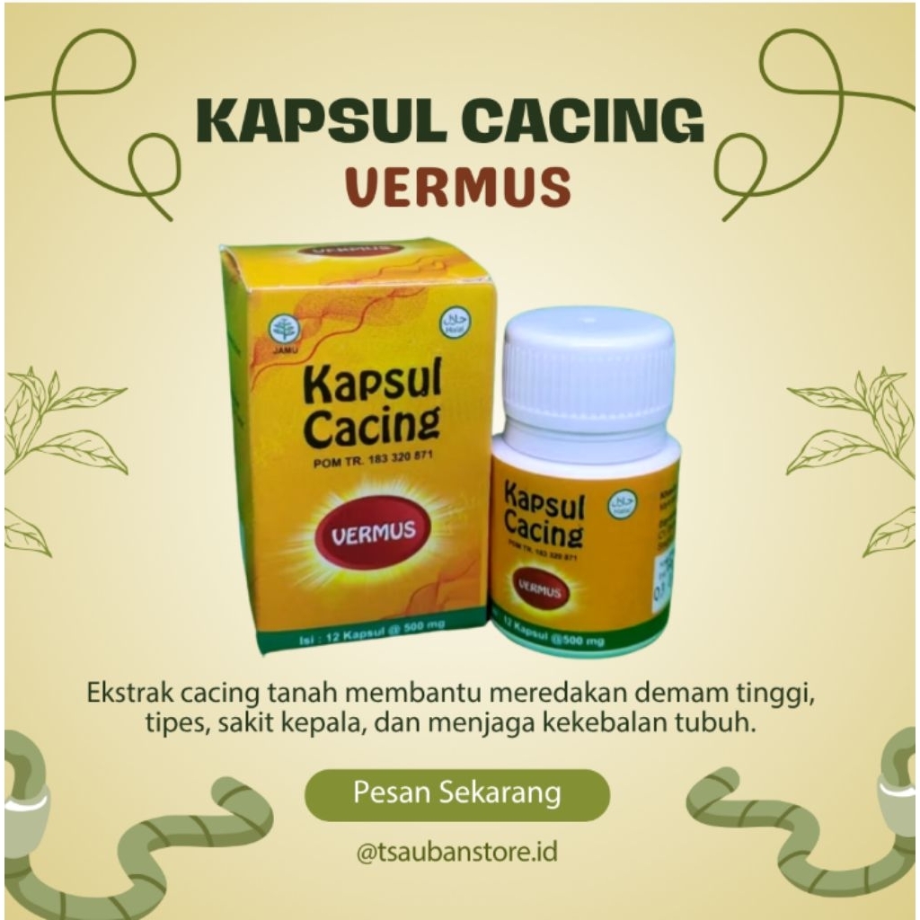 VERMUS Kapsul Cacing Penurun Demam dan Typus original