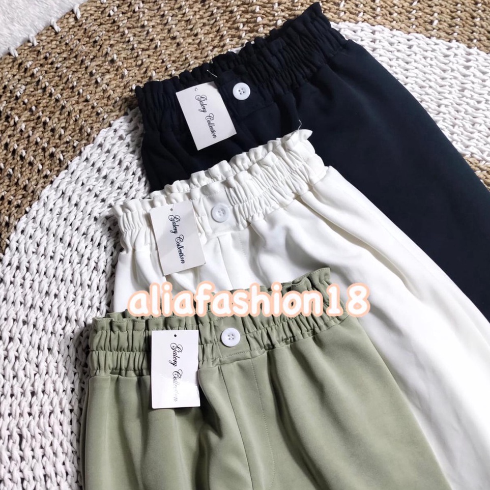 Bisa Cod CELANA KULOT JUMBO SCUBACELANA KULOT FULL KARETKOREAN PANTS WIDE LEG PANTS