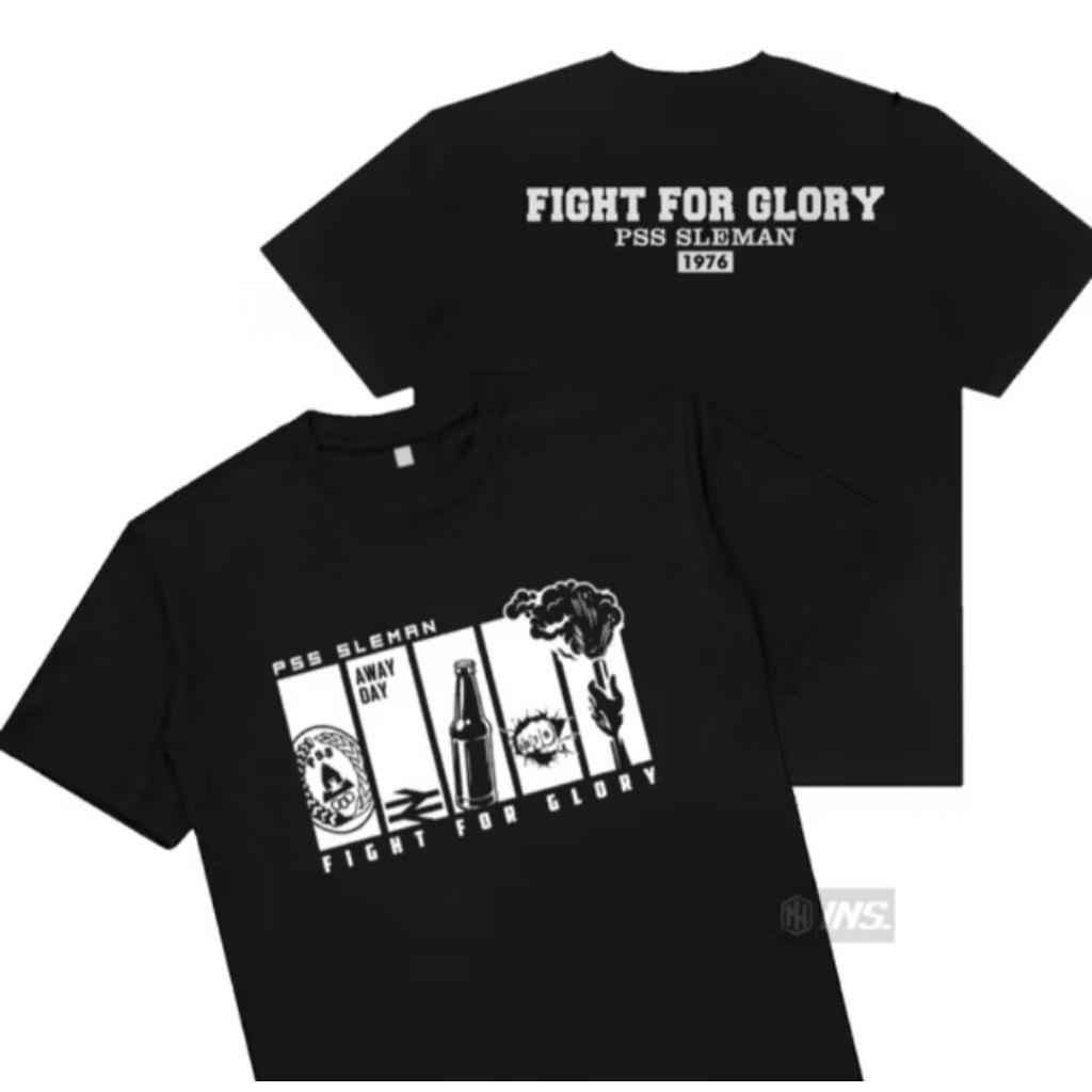 KAOS HITAM FIGHT FOR GLORY PSS SLEMAN 1976 DESAIN UNIK DAN EKSKLUSIF