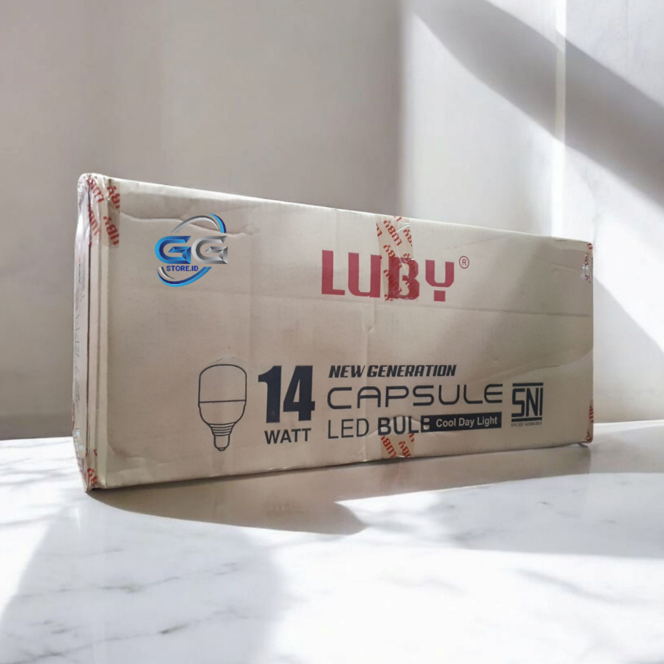 Paket 1 DUS LUBY Capsule Lampu Bohlam LED 14 Watt / 1 Koli Isi 100 Pcs Luby Capsule 14 Watt