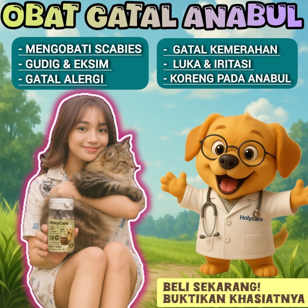 

23bagusmenshop - Obat Anjing Kucing Scabies Alergi Gatal Bulu Rontok & Koreng Holycare