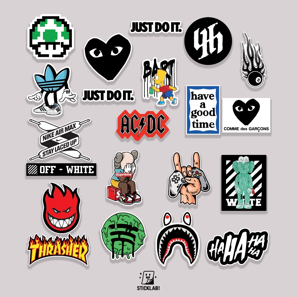 

Sticker Pack HYPE BEAST VOL 04 Aesthetic Vynil Potongan KissCut Tumblr Helm Laptop FULL COLOUR