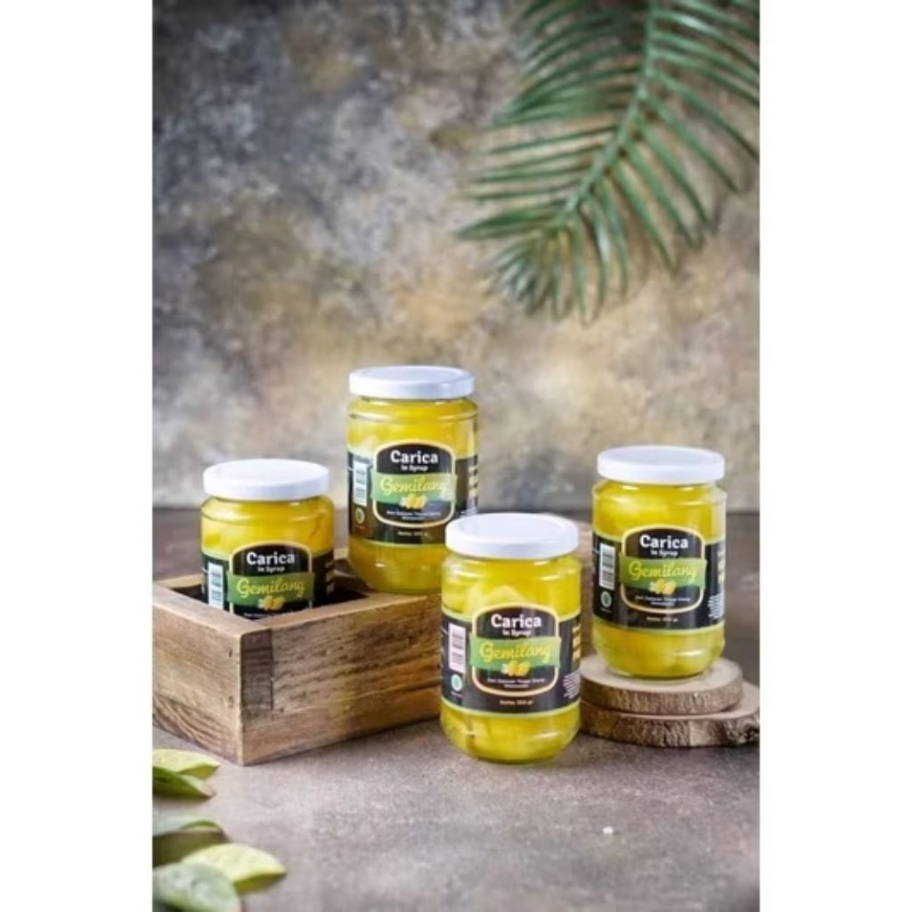 

CARICA GEMILANG BOTOL MINUMAN BUAH PEPAYA DIENG WONOSOBO SEGAR MANISAN BUAH 350 GR