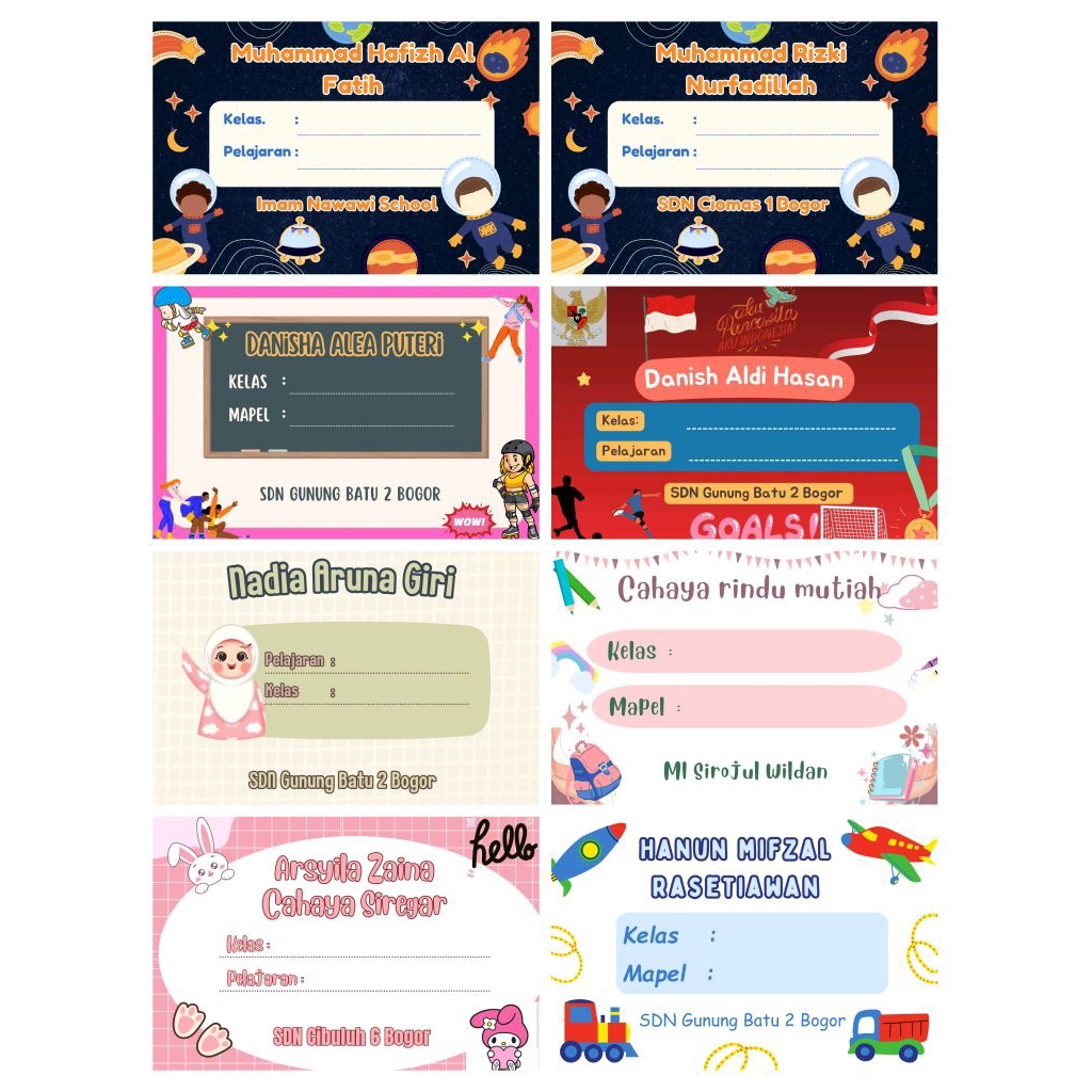 

Sticker Label buku pelajaran/ sticker mapel / isi 30 pcs