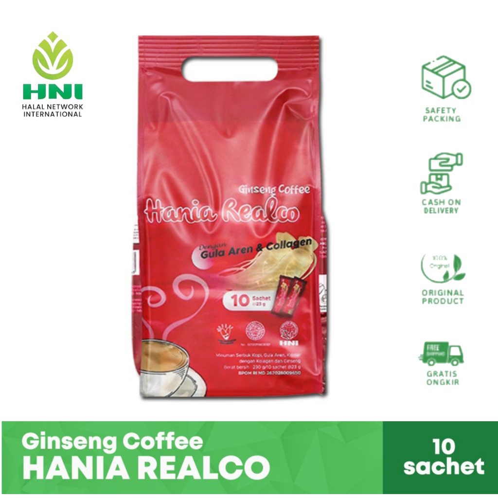 

Hania Realco Gingseng Coffee 10 sachet