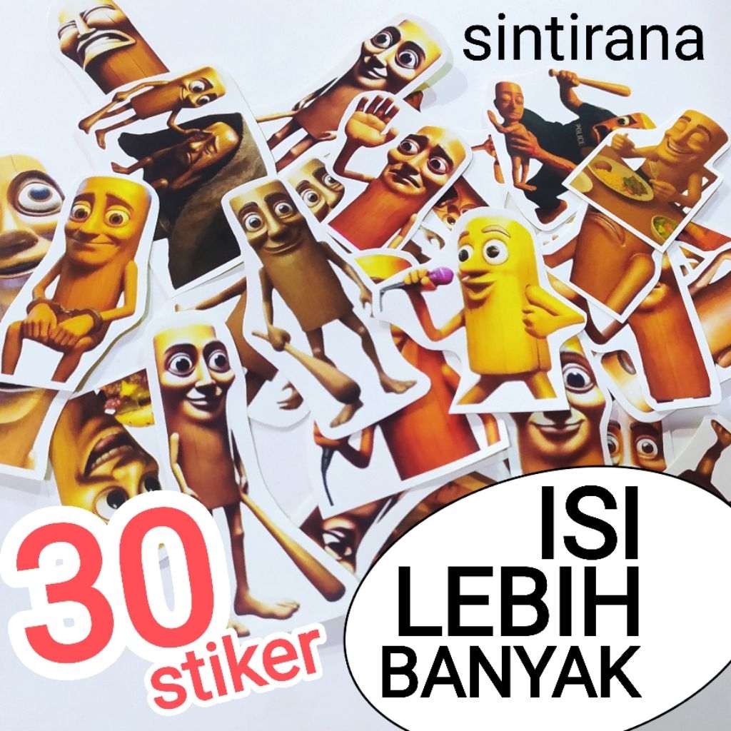 

Sticker Tung Tung Tung Sahur 30 PC Stiker Anomali Tung Tung Sahur