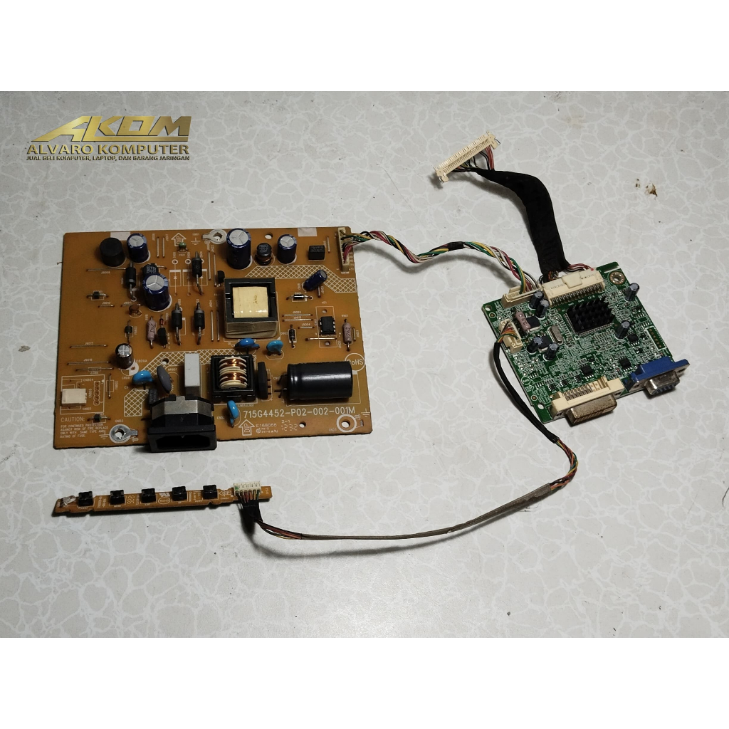 Mesin psu dan Mainboard Monitor LED 19inch Wide Philips 196V4L