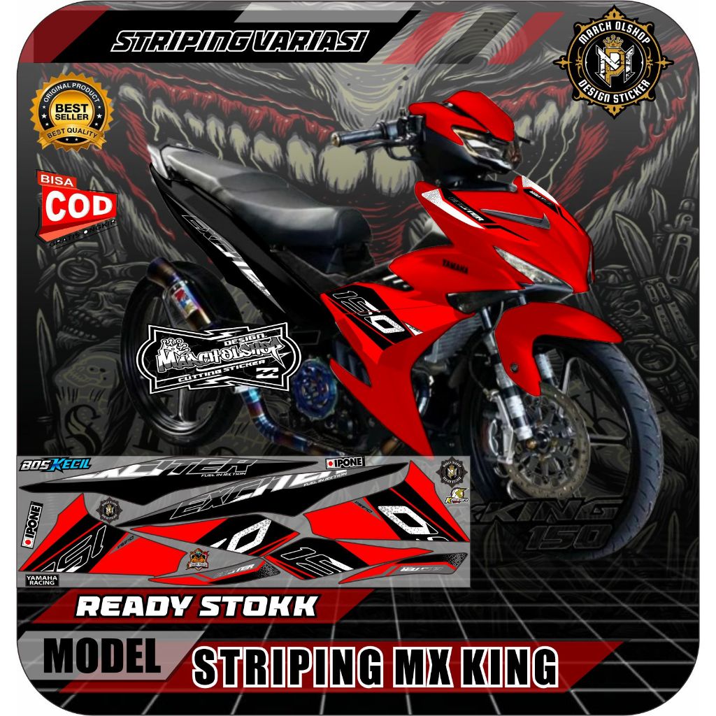 Striping Variasi Motor MX King, EXCITER SIMPLE ,STICKER MOTOR JUPITER MX KING