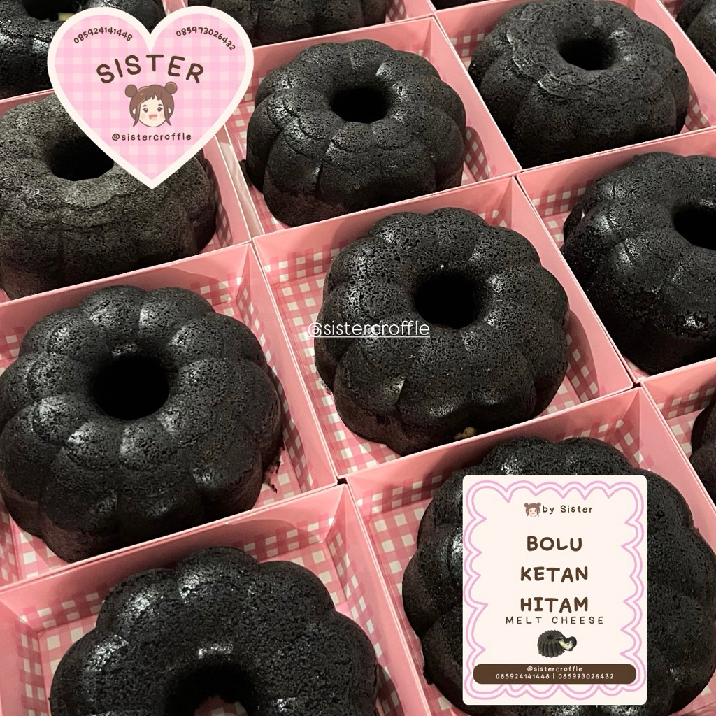 

Bolu Ketan Hitam Melt Cheese Keju Lumer