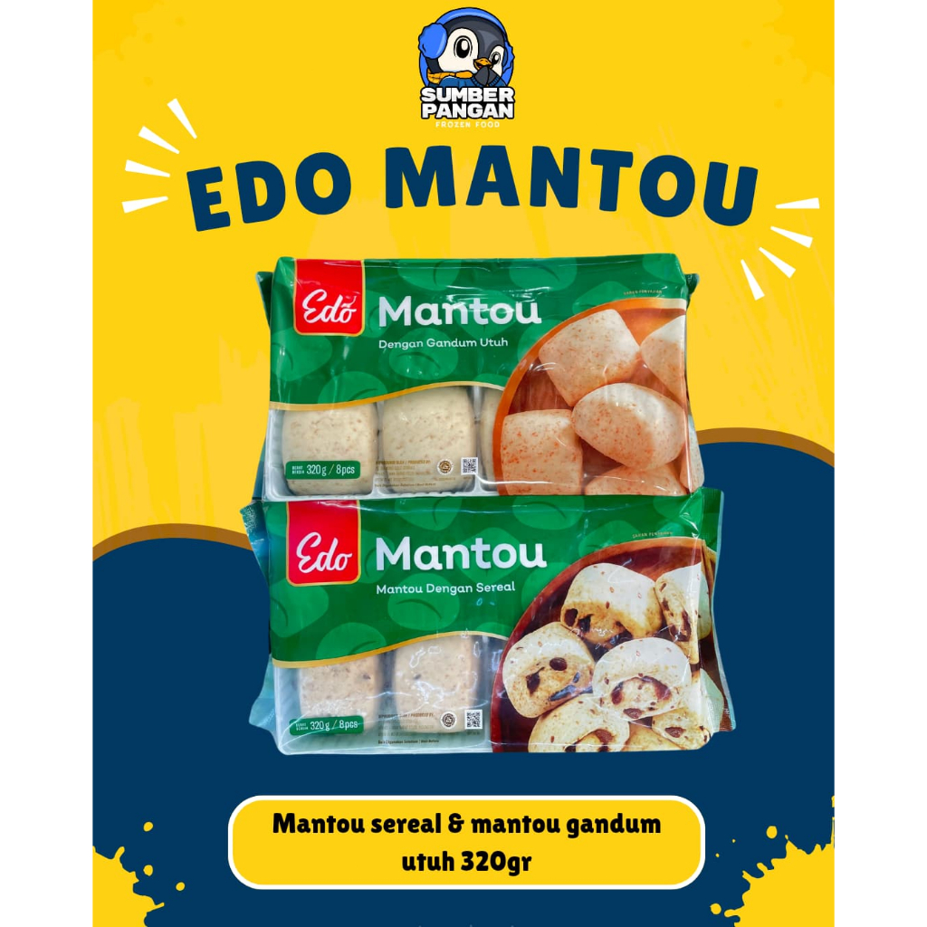 

Edo mantou sereal & mantao gandum utuh 320gr