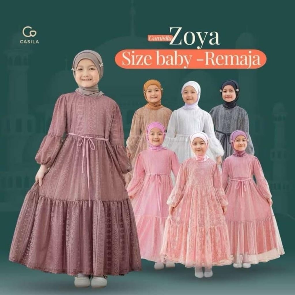 CASILA ZOYA | Gamisila Zoya By Casila Baby | Gamis Brokat Anak Premium | Gamis Anak Mewah Brokat | G