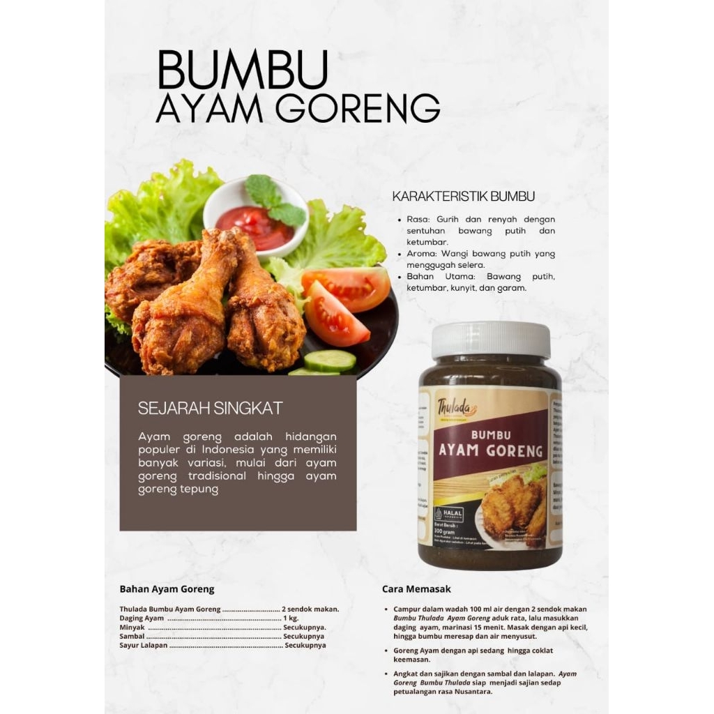 

Thulada bumbu ayam goreng