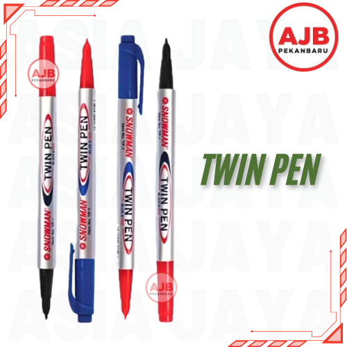 

(/PCS) TWIN PEN SNOWMAN HITAM MERAH TWIN PEN BIRU MERAH