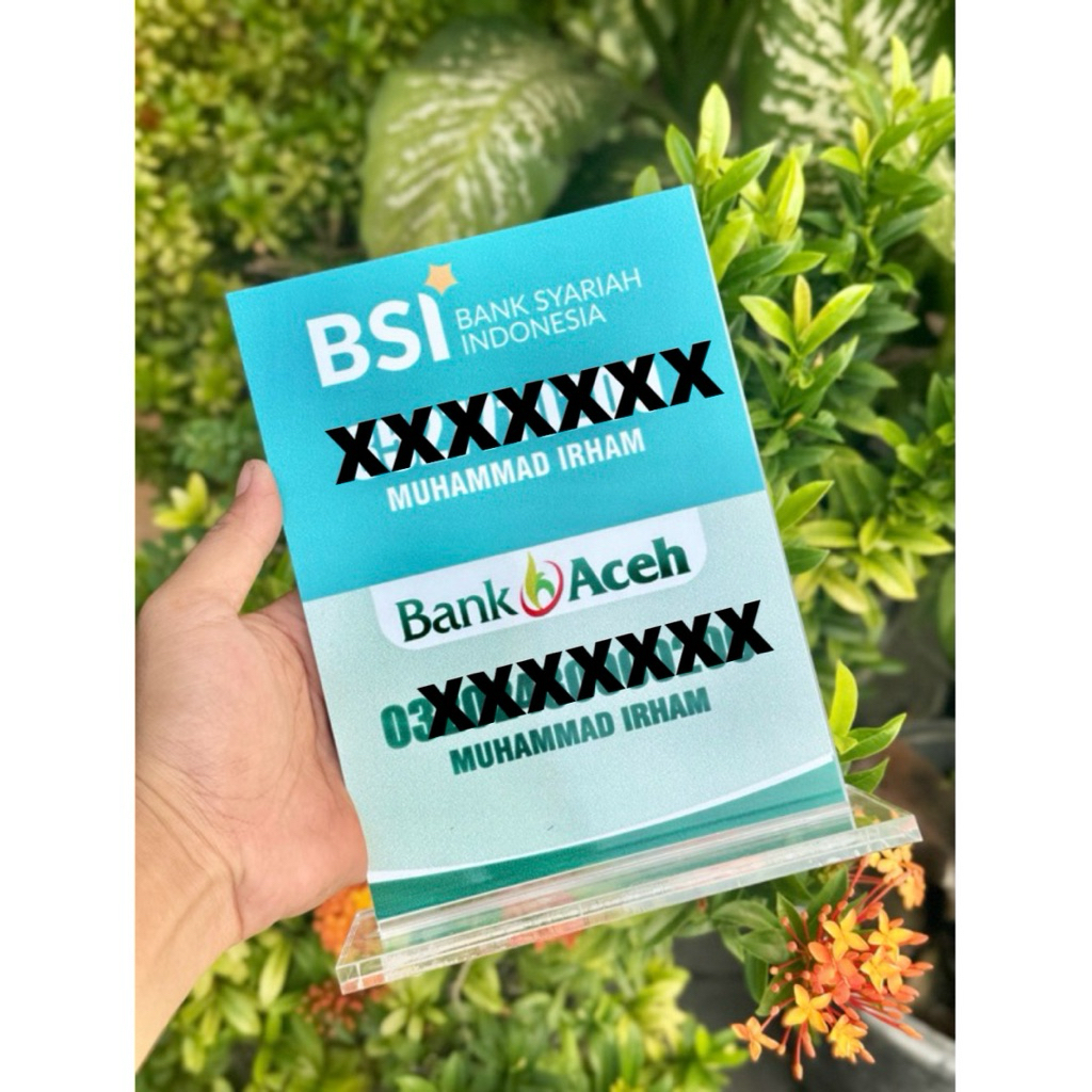 

BISA CUSTOM AKRILIK UKURAN 15x20 REKENING AKRILIK