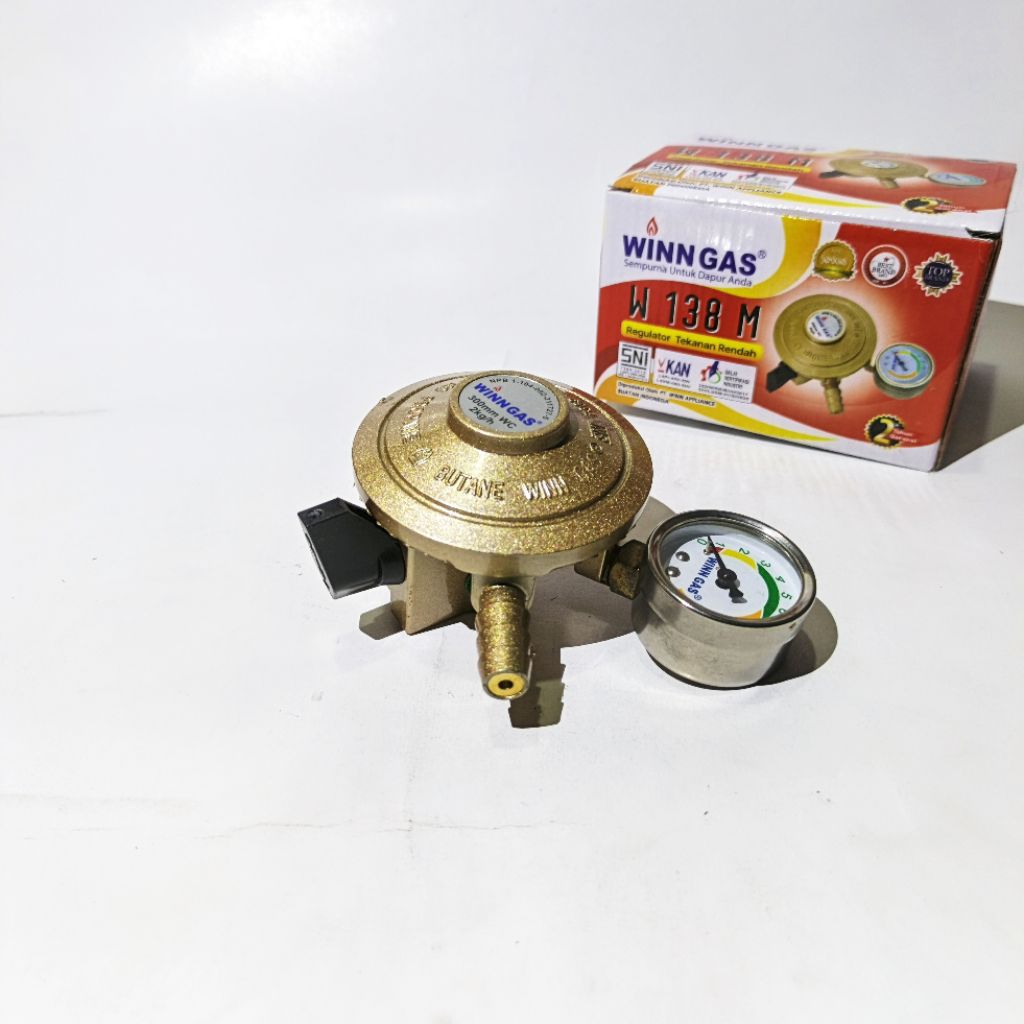 Regulator Winn gas W 138 M Regulator Gas Tekanan Rendah + Meter