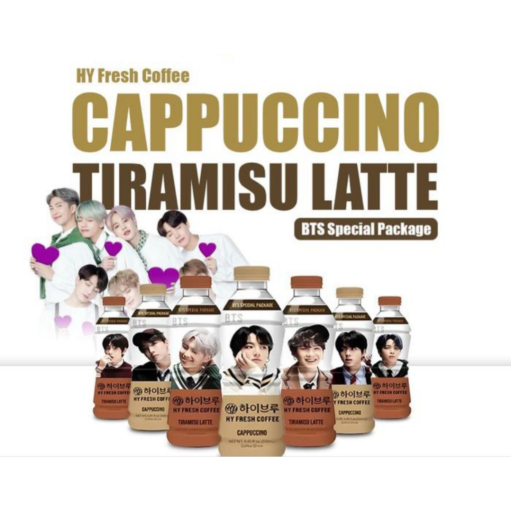 

Fresh Kopi BTS Hy Coffee Spesial BTS Edition Tiramisu Cappucino 250ml