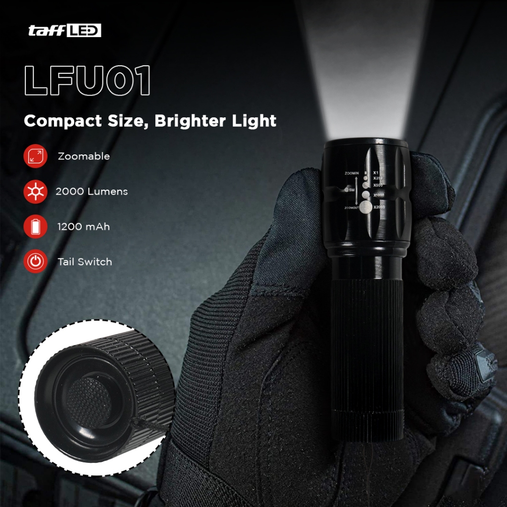 Senter LED Flashlight Cree Q5 2000 Lumens / Senter LED Mini / Senter Penerang / Senter Mini Terang /