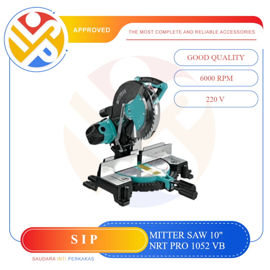NRT PRO Mitersaw Mesin Gergaji Alumunium Miter Saw 10" 1052 VB