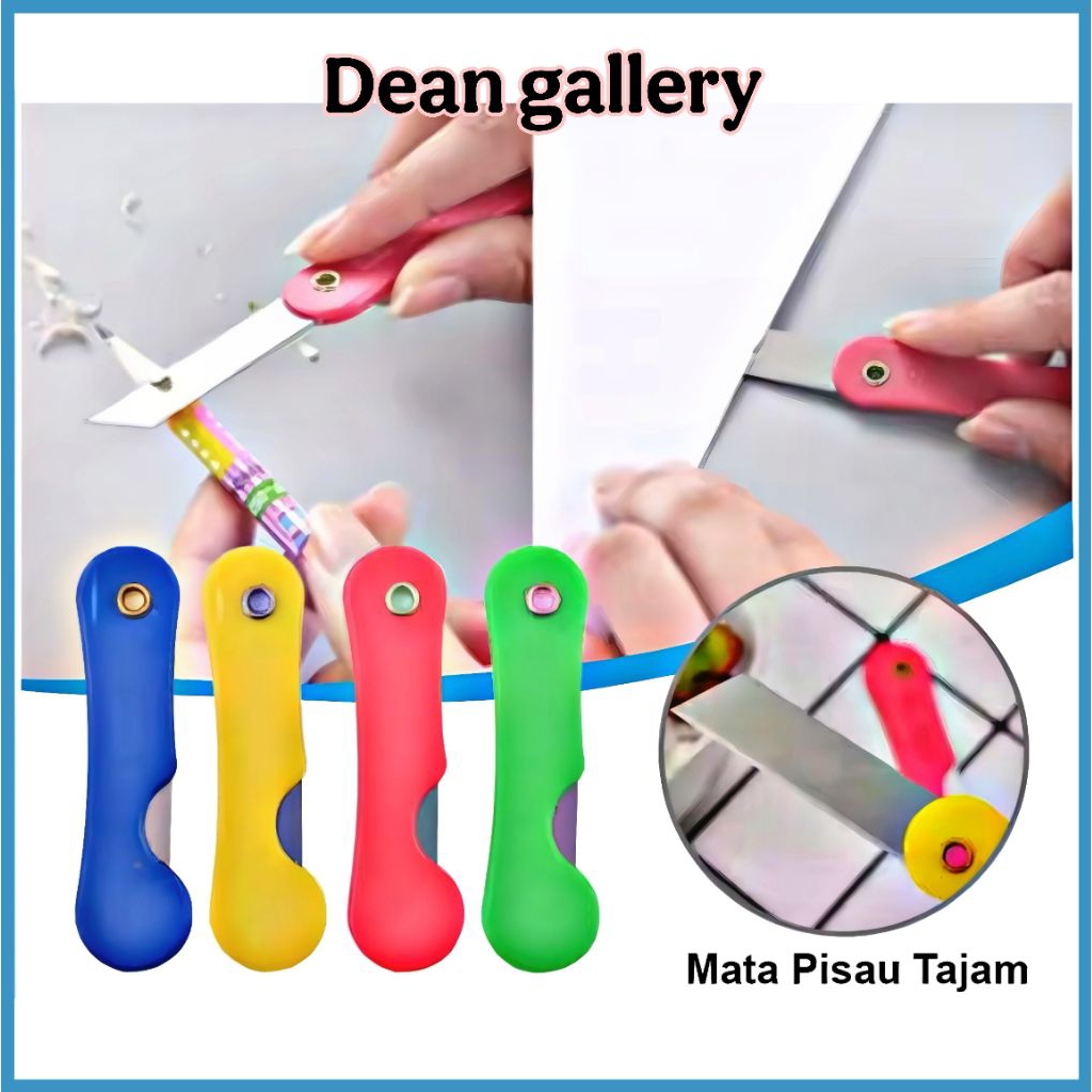 2pcs Cutter pisau lipat kecil warna tajam
