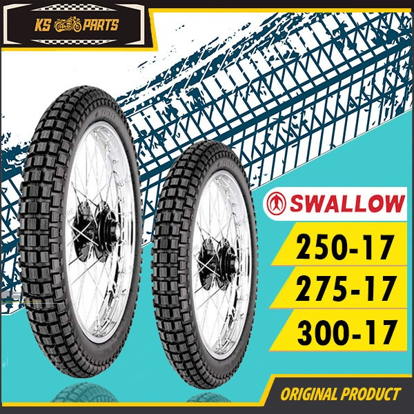 BAN LUAR MOTOR SEMI TRAIL SWALLOW S - 209 A  ( 250-17 / 275-17 / 300-17 ) SWALLOW