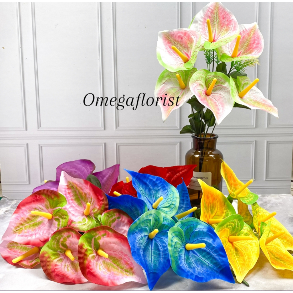 Anturium Atrificial / Bunga Artificial / Bunga Plastik / Bunga Dekorasi / Dekorasi Pernikahan / Pern