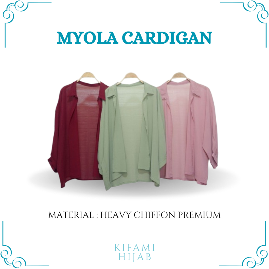 Kifami Hijab - Myola Basic Cardigan Korean Style Batwing, Cardigan Oversize