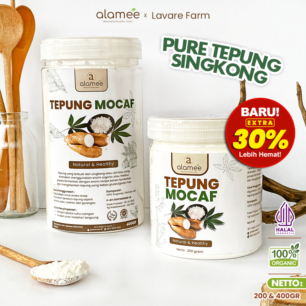 

ALAMEE Tepung Mocaf Gluten Free Singkong Powder Pengganti Terigu Organik Modified Cassava Flour BUMA
