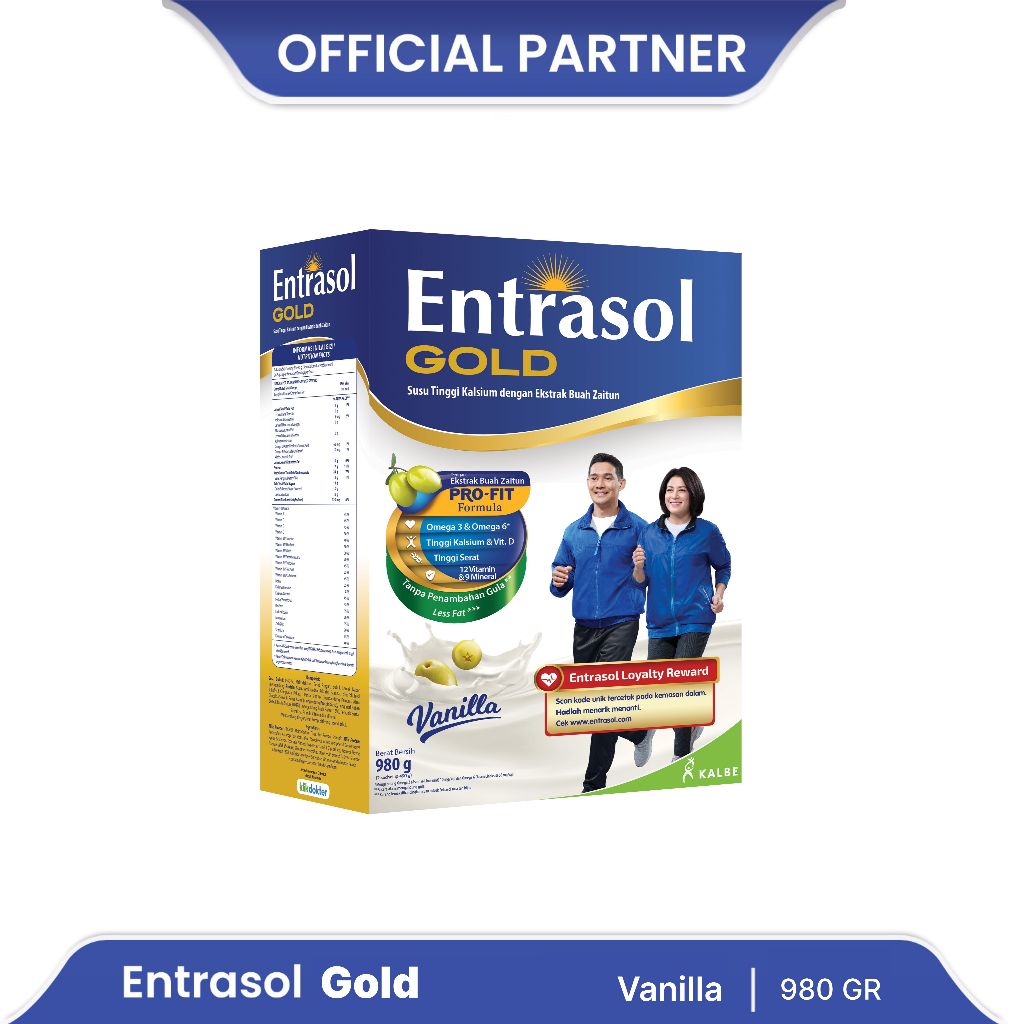 

Bakaranandia - Entrasol Gold Susu Bubuk 980Gr Rasa Vanilla & Coklat - Tinggi Kalsium & Serat