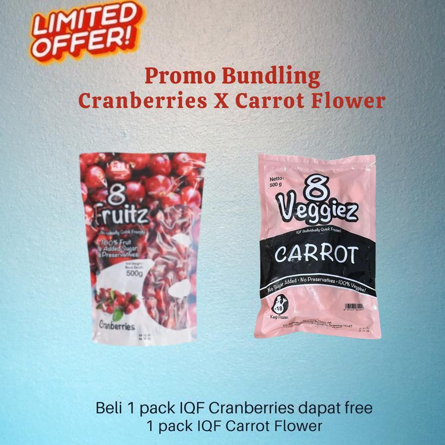 

Frozen Cranberries 500 Gr - Free Carrot Flower 500 Gr