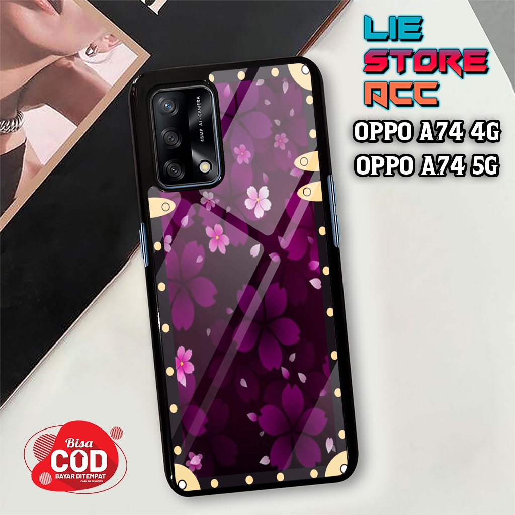 liestore_acc Case OPPO A74 4G / OPPO A74 5G Motif [ BUNGA ] Hp Glossy Casing Hardcase Softcase Bisa 